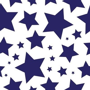 Navy blue stars on white (large)