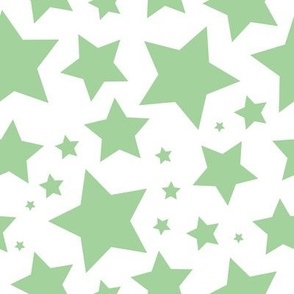 Light green stars on white (large)