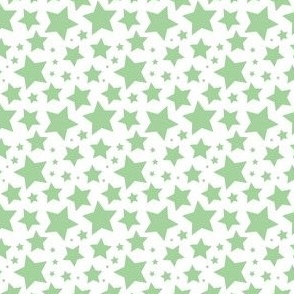 Light green stars on white (small)