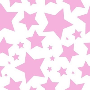 Pink stars on white (large)