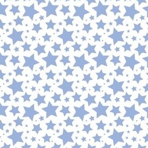 Sky blue stars on white (small)