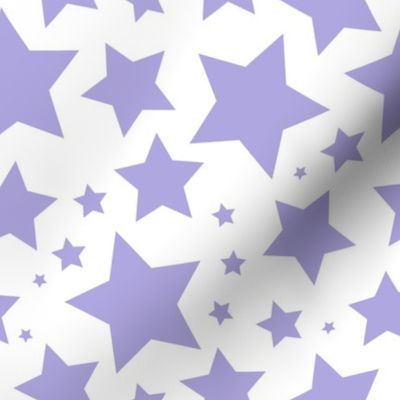 Lilac stars on white (large)