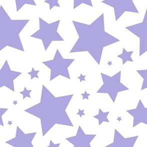Lilac stars on white (large)