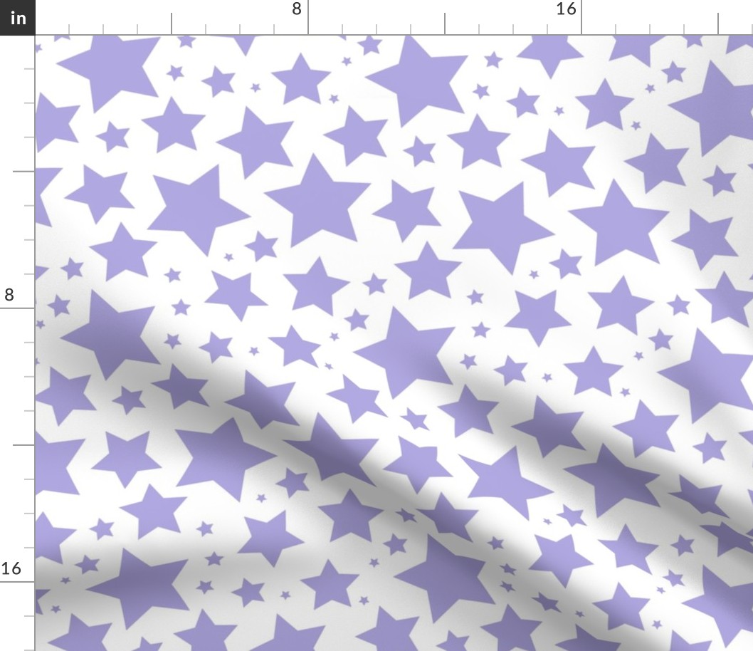 Lilac stars on white (large)