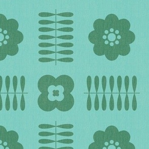 Daisies_-_Teal_and_Green