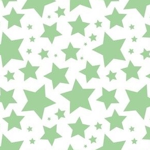 Light green stars on white (medium)