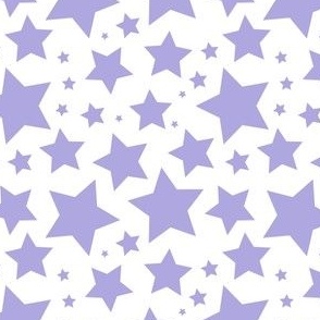 Lilac stars on white (medium)