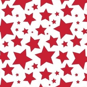 Red stars on white (medium)