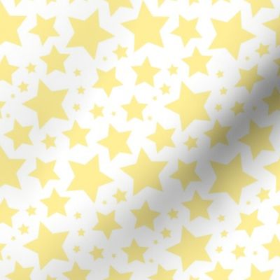 Yellow stars on white (medium)