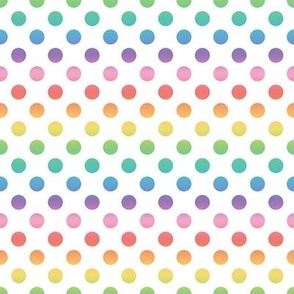 Rainbow Polka Dots Pattern - Small Scale