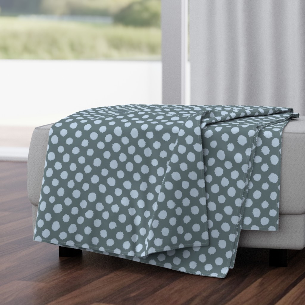 Brushed Dots Fog bed2e3 and Slate 697a7e Large