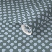 Brushed Dots Fog bed2e3 and Slate 697a7e Large