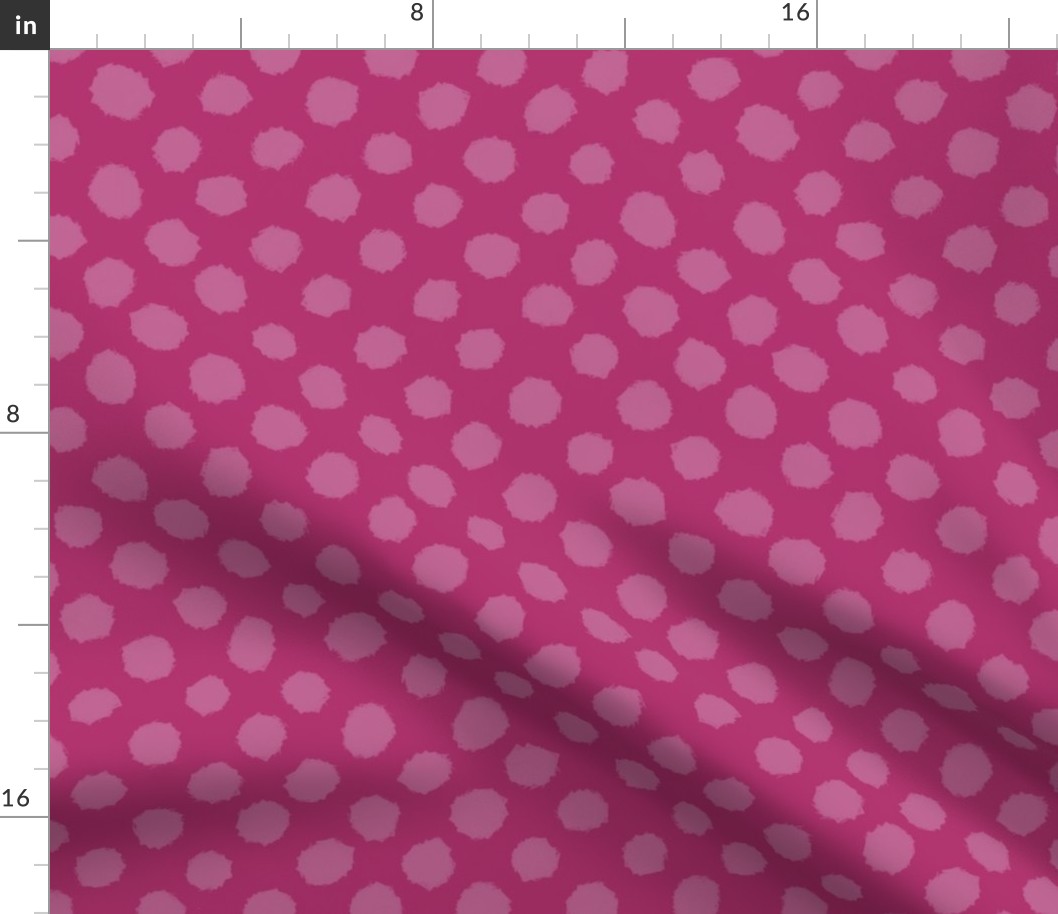 Brushed Polka Dots Bubble Gum b1316f and Peony bf6493 Large