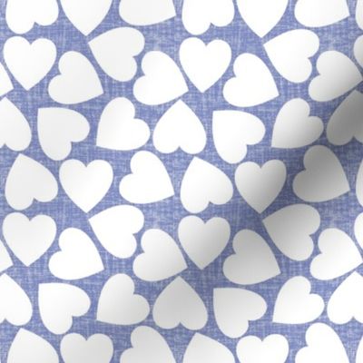 Textured blue hearts 