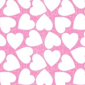 Pink linen heart 