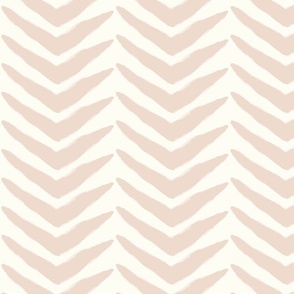 Soft Chevrons Blush on Natural - XL