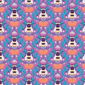 citrus bees in purple  {small}