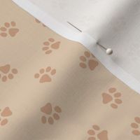 The minimalist dog paws sweet pet lovers boho style paw design neutral beige orange seventies palette