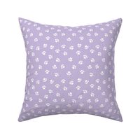 The minimalist dog paws sweet pet lovers boho style paw design in white on lilac purple spring