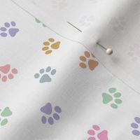 The minimalist dog paws sweet pet lovers boho style paw design spring summer palette on white 