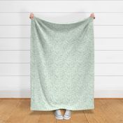 Groovy swirls - Vintage abstract organic shapes and retro flower power zebra style cool boho design mint green on white 