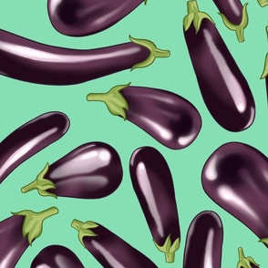 Eggplant (Aubergine) - XL - Green