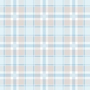 Traditional style summer plaid checkered tartan seasonal western style design abstract spring texture check print soft blue beige sand baby boy nursery