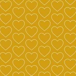 Small scale • Teamwork hearts lines - yellow background