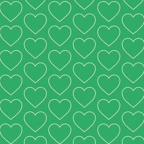 Small scale • Teamwork hearts lines - green background