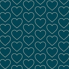 Small scale • Teamwork hearts lines - dark blue background