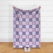 Volleyball Patchwork - Wholecloth - Purple -  LAD22