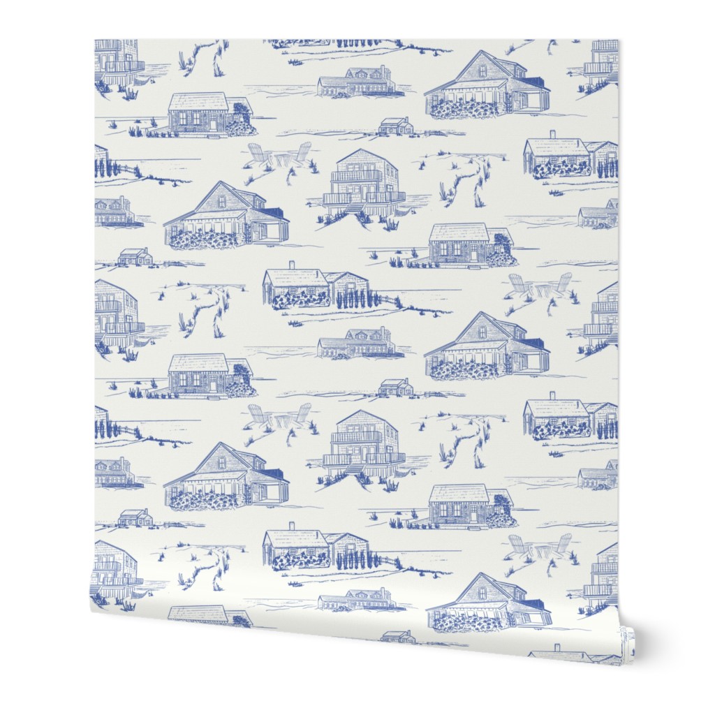 Summerhouse Toile | Modern Toile de Juoy Pattern | Beach Houses