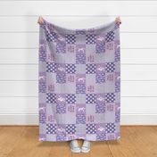 EAT SLEEP PLAY - Volleyball Patchwork - Wholecloth - Purple - (90) LAD22