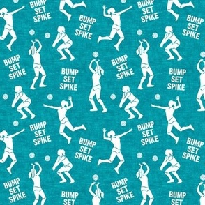 Bump Set Spike - Volleyball Players - teal - LAD22