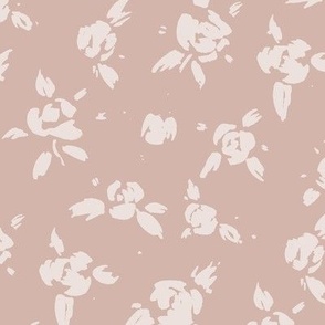 Blush nude sweet ditsy roses - watercolor rose pattern a866-1