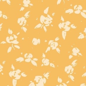 Casablanca sweet ditsy roses - yellow watercolor rose pattern a866-1