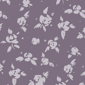 Dove sweet ditsy roses - watercolor purple rose pattern a866-1