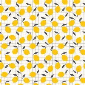 Lemons and plaid pattern small