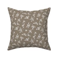 Taupe sweet ditsy roses - neutral rose pattern a866-1