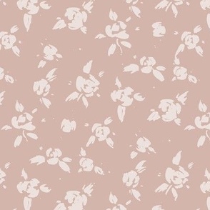 Blush nude sweet ditsy roses - watercolor rose pattern a866-1
