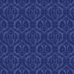 Renaissance damask - royal blue