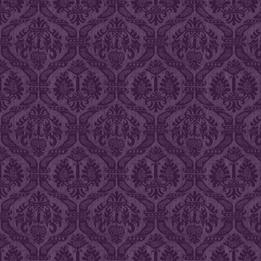 Renaissance damask, purple