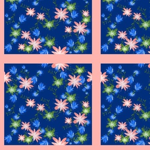 Pink Quilt Effect on Blue