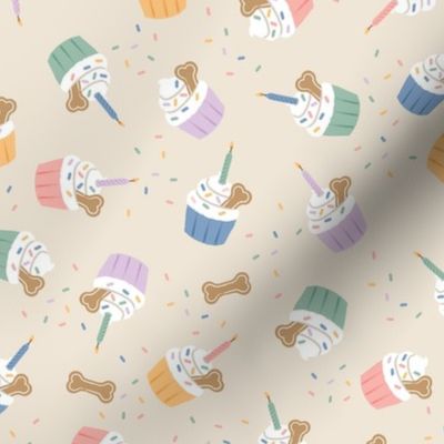Dog Birthday Pupcakes - Custom Pastel, Medium Scale