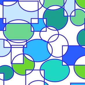blue and green circles and squares  - Teamwork 5