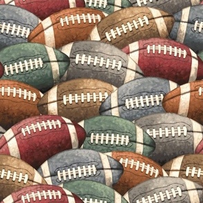 Vintage Football Sports Balls Medium Scale