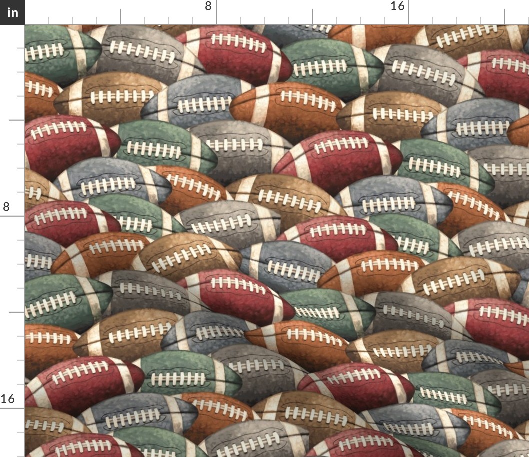 Vintage Football Sports Balls Medium Scale