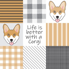 6" Corgi wholecloth