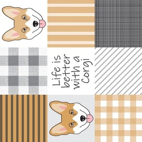 rotated 4" Corgi wholecloth