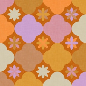 Retro Floral Tiles - Vibrant Summer / Large